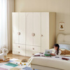 Lin's Home Modern Simple Wooden Wardrobe Room Home Boy's Wardrobe Lin's Wood Industry LH137 Vanilla Cream Two-Door Wardrobe
