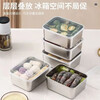 Stainless steel crisper food-grade sealed lunch box lunch box storage box refrigerator sealed jar box bowl packaging box three