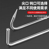 Stainless steel manhole cover hook, roller shutter door hook, long pole cargo iron hook tool collection, sewer hook steel, 70 cm long (12MM thick stainless steel) pointed tip