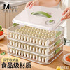 MEOD Japan imported high-quality dumpling compartment box for household food-grade freezing special sealed dumplings and wontons quick-frozen kitchen 1 layer can be carried and can hold 60 dumplings/anti-stick bottom/timer