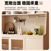 Bo Yuejin includes installation, medieval style solid wood sideboard integrated wall-mounted household walnut color storage locker tea cabinet 80*40*128cm walnut color solid wood ecological board-power track