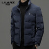 LILANZ Men's Red Down Jacket Winter High-end Brand Stand Collar White Duck Down Warm and Fashionable Men's Jacket Black 2XL Suitable for Weight 150-170 Jin