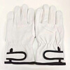 Pinzhide welding gloves, special anti-scalding, heat-insulating, wear-resistant and high-temperature-resistant labor protection gloves for welders, sheepskin Velcro style, white Velcro style