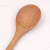 Bamboo Korean extended mixing spoon wooden honey long handle milk pot cooking round spoon straight handle baby food spoon long handle round head mixing spoon beech | length 33.5cm