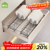 Shuaishi kitchen 304 stainless steel dish storage rack drawer cabinet built-in drain rack dish rack chopstick box