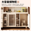 Bo Yuejin includes installation, medieval style solid wood sideboard integrated wall-mounted household walnut color storage locker tea cabinet 80*40*128cm walnut color solid wood ecological board-power track