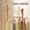 Quanpinwu solid wood clothes hanger floor-standing vertical coat rack bedroom clothes rack household clothes drying rack with hook multi-functional storage rack