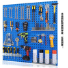 Chitu Thickened Hardware Tool Hanging Wall Panel Square Hole Metal Hole Board Accessories Hook Wall Storage Storage Organizing Hanging Display Rack 100*50 Board Thickness 1.4mm Weight 5.4kg Blue