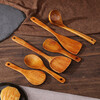 Shantou Lincun He Shike wooden pot shovel spoon kitchenutensils kitchen utensils cooking shovel cooking wooden shovel straight handle large spoon 30*8.8cm about 80g