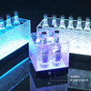Du Zhunyu Bar Luminous Beer Frame LED Ice Bucket Acrylic Champagne Bucket Nightclub KTV Party Vessel Wine Seat Thickened 24 Pack - Ice Pattern Solid Colorful Light - 4*6