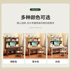Huixun solid wood desk bookshelf integrated table modern simple hole board computer desk student home study desk writing desk FAS grade rubber wood without veneer walnut color #desk + bookshelf 100cm*60cm*80cm total height 160cm