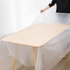 Yijie disposable tablecloth thickened waterproof round table tablecloth rectangular plastic film commercial household small picnic mat 1.4mx1.4m (10 pieces) white