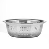 He Jiagong stainless steel large leaky vegetable sink 28-70 washed fruit basin vegetable basket drain basin rice basin drain basket 60 extra thick vegetable drain basin + thick steel solid basin