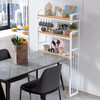 Miaopule sideboard storage rack dining table storage artifact storage rack floor-standing kitchen wall snack sundry rack storage rack white shelf + white 80 (inner diameter 75) 2 layers