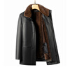 Yalu Genuine Leather Jacket Men's Medium and Long 2025 New Living Face Mink Velvet Liner Fur Collar Middle-aged and Elderly Leather Jacket