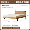 Original element solid wood children's bed boy girl bear bed princess bed beech single bed-1.5*2 meters low body E201X