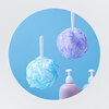 Camellia household PE material is soft, skin-friendly, easy to foam, strong and not easy to fall apart, one purple bath flower