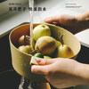 Aoyanlai double-layered vegetable sink kitchen household fruit washing basket living room large storage filter plate Matcha green - thickened small size