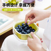 Sungsa mini drain basket double handle washing fruit blue kitchen home living room multi-functional water rack exquisite small fruit plate handle drain basket rice white