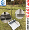 Integrated 304 dustpan stainless steel garbage shovel outdoor courtyard dustpan bucket poke several 1.5 thickened single *transparent *transparent