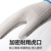 Leyou Baiyi labor protection gloves 24 pairs blue edge cotton yarn gloves wear-resistant thickening work encryption breathable work site labor anti-skid auto repair