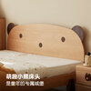 Original element solid wood children's bed boy girl bear bed princess bed beech single bed-1.5*2 meters low body E201X