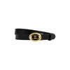 COACH brand direct supply women's pin buckle belt belt 25MM black CZ444 birthday gift for girlfriend and wife