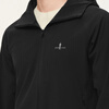 Biyinlefen three-proof performance fabric green soft shell spring and autumn men's outdoor commuting velvet knitted jacket hooded jacket 07 black XL (110)