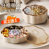 Jin Longxing Candy Box Snacks Dried Fruit Plate Living Room Household High-end Nut Fruit and Melon Seed Plate New Year Presentation Plate Double Layer with Cover