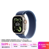 Apple/Apple Watch Ultra 3 Smart Watch Honeycomb Model 49mm Original Color Titanium Case Blue with Bright Blue Trail Loop Strap M/L MEWV4CH/B