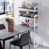 Miaopule sideboard storage rack dining table storage artifact storage rack floor-standing kitchen wall snack sundry rack storage rack white shelf + white 80 (inner diameter 75) 2 layers