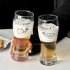 Pupan Original Cute Cat and Dog Beer Cup Large Capacity Glass Craft Wheat Beer Cup Juice Cup Drink Cup Cold Drink Cup Cheers Cat Beer Cup 460ml