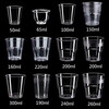Aviation cup disposable water cup tea cup thickened hard plastic commercial household transparent crystal space cup beer cup 220ml (diamond shadow) 500 pieces