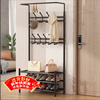 Anya coat rack shoe rack floor-standing metal clothes rack modern simple iron clothes rack home storage rack 80 black