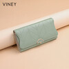 Viney cowhide women's wallet large capacity long clutch bag student multi-card slot coin purse foreign style light luxury wallet wallet
