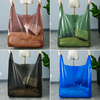 Wing Fantasy Moving Packing Bag Thickened Transparent Plastic Handbag Clothing Store Wholesale Large Bag Clothes Storage Bag Customized Brown Translucent Small 50*70+Side Width 20 20 pieces in stock 12 silk thickened