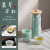 OIMG disposable tea cup Kung Fu tea high temperature resistant tea cup small mouth tableware high-end tea making environmentally friendly light luxury emerald green 50 pieces + cup holder