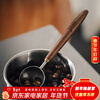 Bincoo walnut wood handle coffee spoon long handle coffee powder measuring spoon 304 stainless steel coffee bean special spoon