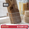 Shuangshan 304 stainless steel storage basket chopping board storage egg bread storage basket bathroom countertop sundry basket large - width 27.3*depth 15*height 19.7cm