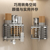 Youyoujia kitchen storage rack stainless steel chopstick storage box chopstick cage wall-mounted spoon chopstick tube storage rack three compartments chopstick tube + knife holder