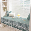 Yu Zhaolin bay window mat window sill mat 2026 new lace long skirt universal anti-slip light luxury balcony cover custom made for all seasons starry sky beige 68cm*240cm