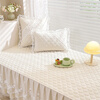 Yu Zhaolin bay window mat window sill mat 2026 new lace long skirt universal anti-slip light luxury balcony cover custom made for all seasons starry sky beige 68cm*240cm