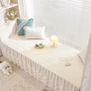 Yu Zhaolin bay window mat window sill mat 2026 new lace long skirt universal anti-slip light luxury balcony cover custom made for all seasons starry sky beige 68cm*240cm