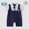 Xiyuan baby boy short-sleeved jumpsuit little fox baby clothes summer thin section A newborn one-year-old sweatshirt