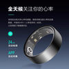 Universal smart ring for Apple mobile phones, good-looking gift for couples, step counting, running, measuring heart rate, blood oxygen, sleep, black, Hipto brand smart ring No. 7 (17.4mm)