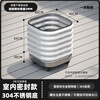 Yihe Custom-made special tree planting box for shopping malls, shopping streets, hotels, outdoor mobile flower boxes, extra-large flower pot planting boxes, including folded 304 trays, length 40 width, 40 height, 53cm, metallic silver (dark gray available, please note)