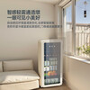 HCK Husky Ice Bar 136/168L Home Retro Living Room Refrigerator Office Refrigerated Frozen Beverage Cabinet Fresh Cabinet Display Wine Cabinet Slim Bar 136 Dundun Bar 168RDA Newly Upgraded Intelligent Control Dual System丨Freezing and Refrigeration丨Ivory White 168 Liters