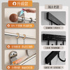 Naiben 304 stainless steel hooks, no punching, hanging rod row hooks, wall-mounted pot lid storage rack, shovel spoon storage rack, self-matched stainless steel chopstick cage