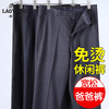 Classic car summer thin casual pants men's dad pants middle-aged and elderly high-waisted loose straight pants middle-aged men's trousers suit pants summer one-piece - dark gray thin 31 2 feet 4 recommended weight 110-120 pounds