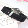 Universal silicone rubber watch strap black suitable for Casio Citizen Armani ck Tissot dw men's and women's wristband (C24) light gray strap 18mm